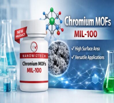 NanowizTech Chromium Metal-Organic Framework MIL-100(Cr) MOFs powder manufacturer and supplier, CAS 840523-88-8, high-purity chromium MOF for gas storage, catalysis, adsorption, and advanced research applications.
