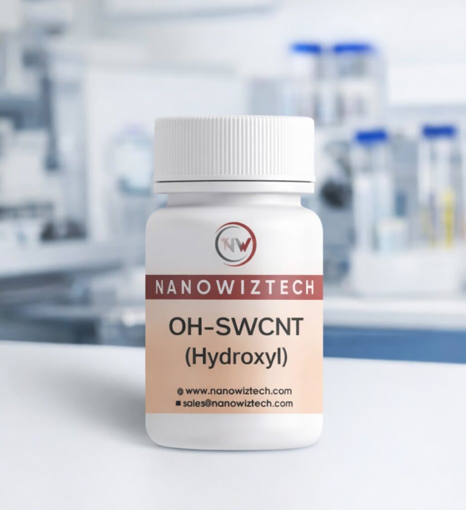 NanowizTech OH-SWCNT Hydroxyl Single-Walled Carbon Nanotubes CAS 308068-56-6 manufacturer and supplier for nanotechnology research, conductive composites, sensors, energy storage and advanced materials.