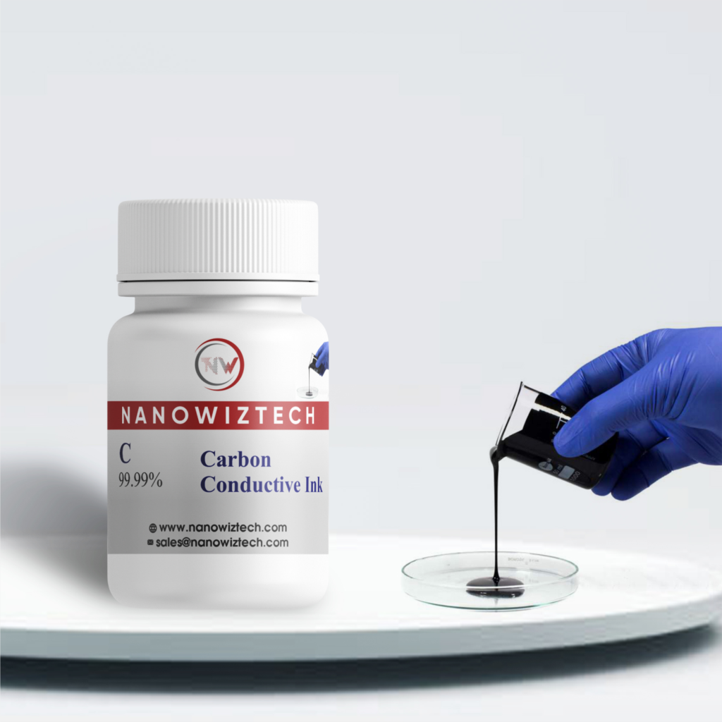 NanowizTech carbon conductive ink printed on flexible circuit for reliable conductivity and printed electronics applications