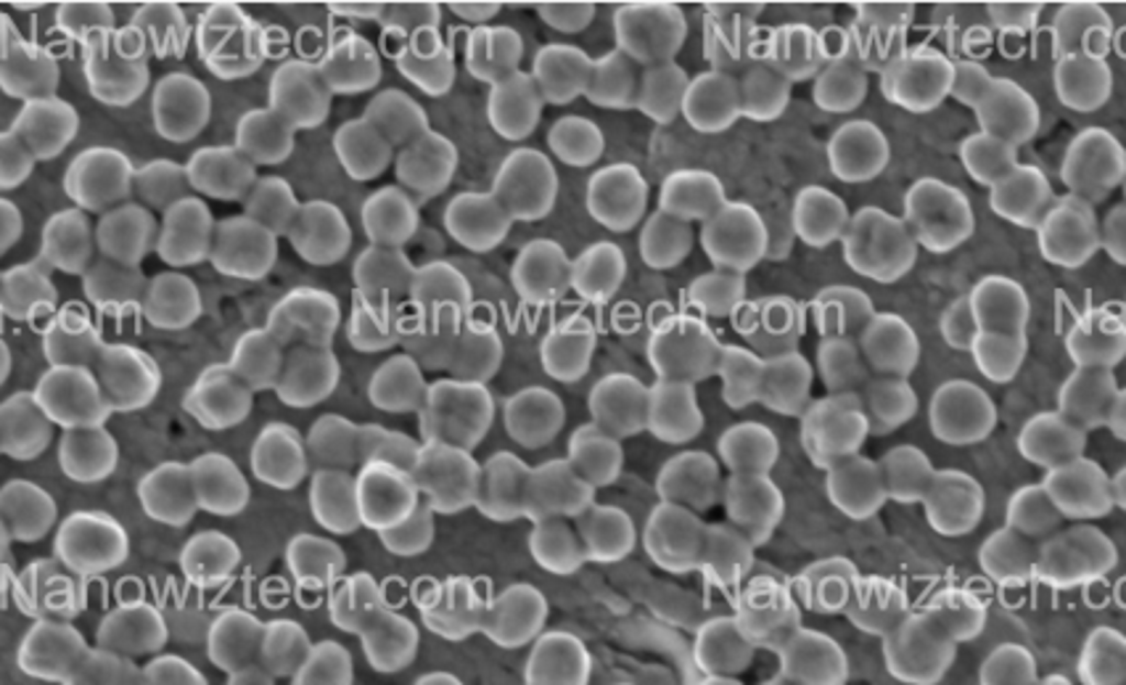 NanowizTech highly conductive silver nanopowder with uniform nanoparticle size and high purity, designed for conductive inks, printed electronics, PCB manufacturing, and advanced electronic devices