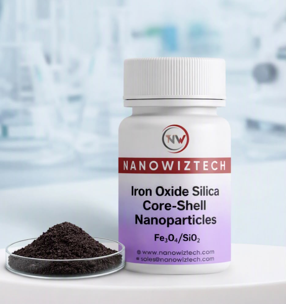 NanowizTech Fe3O4@SiO2 iron oxide silica core shell nanoparticles manufacturer supplier.