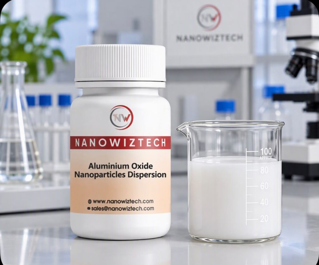 NanowizTech Aluminium Oxide Nanoparticles Dispersion Al2O3 Manufacturer and Supplier CAS 1344-28-1